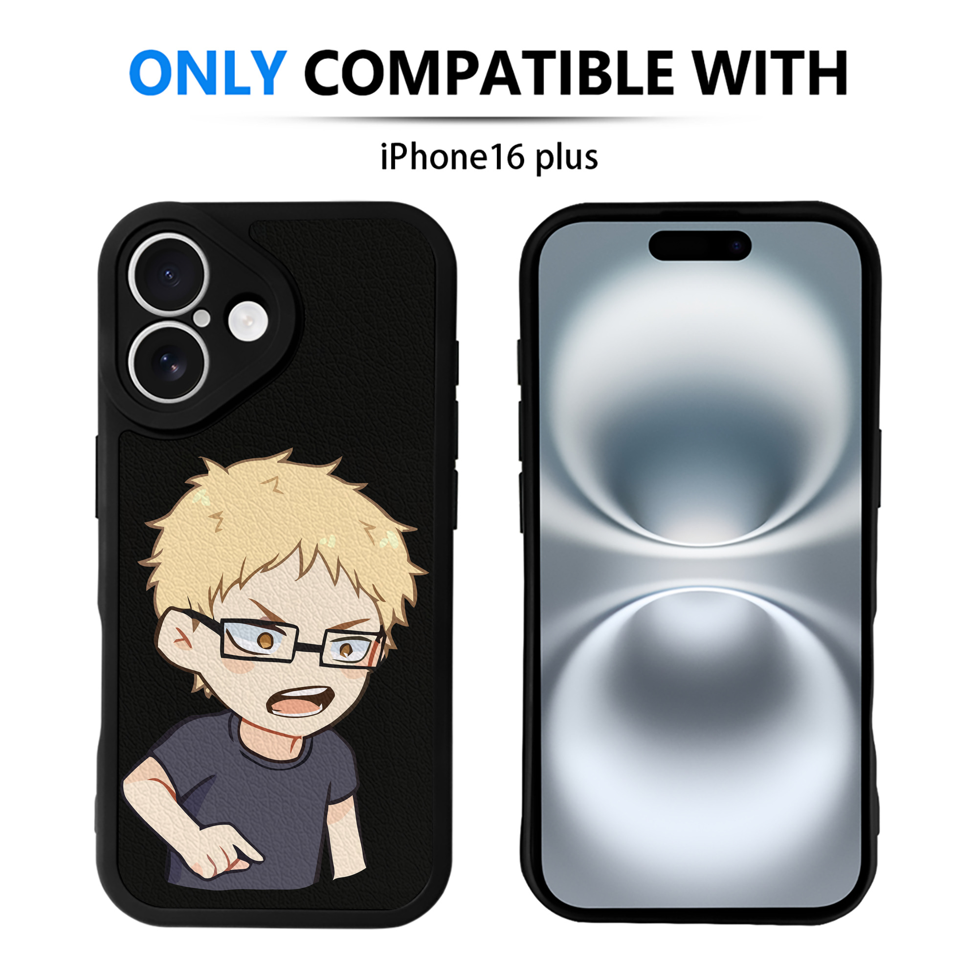 （画像用） ハイキュー!! Haikyu!! 【iPhone 16シリーズ対応】シリコンスマホケース（レザー調） 材質：シリコン